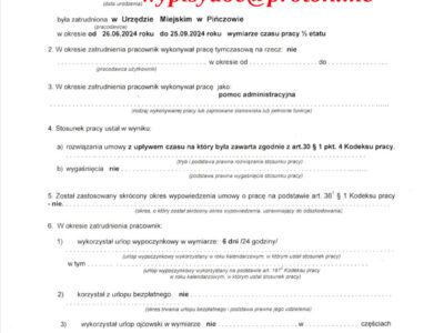 Badania Laboratoryjne, Faktury, Polisy, Świadectwa Pracy, Zaświadczenia