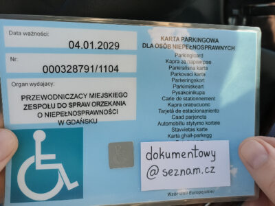 Karta Parkingowa Dla Osób Niepełnosprawnych Oryginał