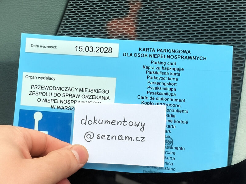 Karta Parkingowa Dla Osób Niepełnosprawnych Oryginał