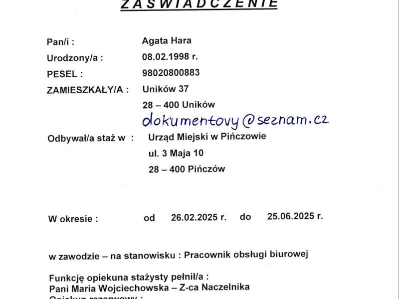 Pozwolenie na budowę , Akt Notarialny, Wypis z Rejestru Gruntów